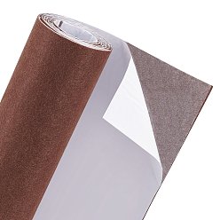 Marrón oscuro Pegatina de fieltro de poliéster, tela autoadhesiva, Rectángulo, marrón oscuro, 120x40x0.2 cm