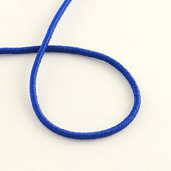 Indigo Elastic Cord, with Fibre Outside and Rubber Inside, Indigo, 2mm, about 109.36 yards(100m)/bundle