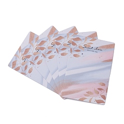 Leaf Coated Paper Bracelet Display Cards, Rectangle, Leaf Pattern, 9.1x6x0.04cm