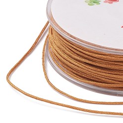 Peru Nylon Trim Cord, for Chinese Knot Kumihimo String, Peru, 0.5mm, about 40m/roll