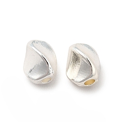 Silver Long-Lasting Plated Alloy Beads, Cadmium Free & Nickel Free & Lead Free, Twist, Silver, 5.5x4.5x4.5mm, Hole: 1.2mm