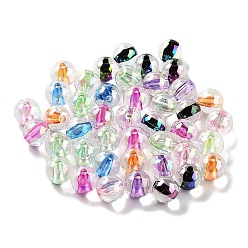 Mixed Color Transparent Acrylic Beads, Bead in Bead, Round, Mixed Color, 10mm, Hole: 2mm