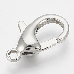 Stainless Steel Color 304 Stainless Steel Lobster Claw Clasps, teardrop, Stainless Steel Color, 25x16x6mm, Hole: 3mm