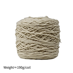 Pale Goldenrod 190g 8-Ply Milk Cotton Yarn for Tufting Gun Rugs, Amigurumi Yarn, Crochet Yarn, for Sweater Hat Socks Baby Blankets, Pale Goldenrod, 5mm