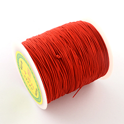 Rouge Fil de nylon, avec un fil de nylon à l'intérieur, rouge, 2mm, environ 109.36 yards (100m)/rouleau