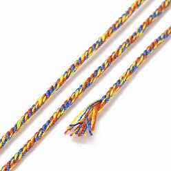 Разноцветный Хлопок шнур, плетеная веревка, с бумажной катушкой, для настенного крепления, ремесла, Подарочная упаковка, красочный, 1 мм, около 32.81 ярдов (30 м) / рулон