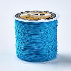 Dodger Blue Nylon Thread, Chinese Knotting Cord, Dodger Blue, 0.4mm, about 174.98 Yards(160m)/Roll