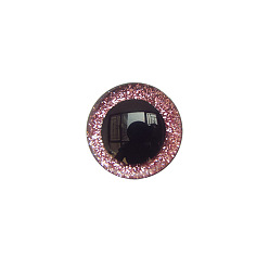 Pink Muñeca artesanal de resina ojos, Ojos de peluche, ojos de seguridad, con arandelas 2pcs, semicírculo, rosa, 12 mm