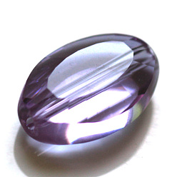 Lilac Imitation Austrian Crystal Beads, Grade AAA, Faceted, Oval, Lilac, 9.5x6x3mm, Hole: 0.7~0.9mm