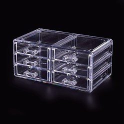Clair Affichages en verre organique, présentoirs de bijoux, rectangle, clair, 23.5x15x10.9 cm