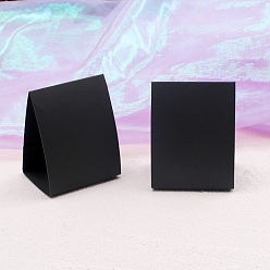 Negro 100 tarjetas de presentación de joyería de papel plegables, para pendiente, exhibición del collar, negro, 8.5x6.5x5 cm, desplegar: 245x65 mm