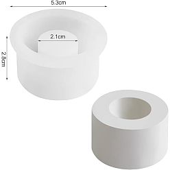 Column Moldes de silicona para portavelas, moldes de resina, para resina uv, fabricación artesanal de resina epoxi, blanco, 5.3x2.8 cm