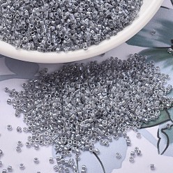 (DB2392)Teint à L'Intérieur Gris Transparent Perles miyuki delica, cylindre, perles de rocaille japonais, 11/0, (db 2392) à l'intérieur d'étain teint, 1.3x1.6mm, trou: 0.8 mm, environ 10000 PCs / sachet , 50 g / sac
