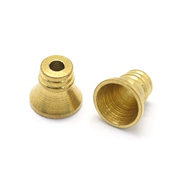 Raw(Unplated) Brass Bead Cone, Apetalous, Raw(Unplated), 6x5mm, Hole: 1.5mm, Inner Diameter: 4mm