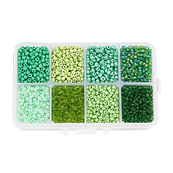 (52) Непрозрачная лаванда 8/0 круглые бусины из стекла семян, разнообразные, разноцветные, 3 мм, отверстия: 0.8 мм, около 4200 шт / коробка