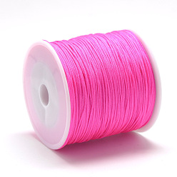 Light Coral Nylon Thread, Chinese Knotting Cord, Light Coral, 1mm, about 284.33 yards(260m)/roll