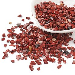 Jaspe Rouge Perles de copeaux de jaspe rouge naturel, sans trou, 3~5x2~4mm, environ4300 pcs / 500 g