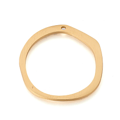 Gold Eco-Friendly Aluminium Pendants, Laser Cut Pendants, Ring, Gold, 53x48.5x2~2.5mm, Hole: 3mm