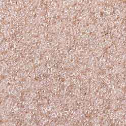 (RR330) Прозрачный Розовый Туманный Блеск Миюки круглые бусины рокайль, японский бисер, 15/0, (rr 330) прозрачный розовый блеск тумана, 1.5 мм, Отверстие : 0.7 мм , около 27777 шт / 50 г