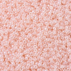 (RR519) Pink Pearl Ceylon MIYUKI Round Rocailles Beads, Japanese Seed Beads, (RR519) Pink Pearl Ceylon, 11/0, 2x1.3mm, Hole: 0.8mm, about 1100pcs/bottle, 10g/bottle