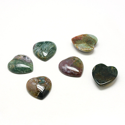 Indian Agate Natural Indian Agate Gemstone Cabochons, Heart, 15x18x6mm