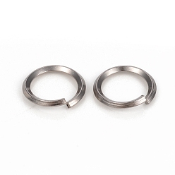 Stainless Steel Color 304 Stainless Steel Jump Ring, Open Jump Rings, Stainless Steel Color, 13 Gauge, 14x1.8mm, Inner Diameter: 10.4mm
