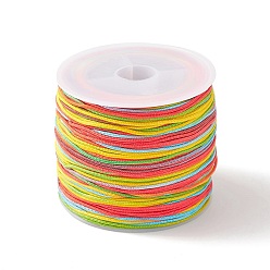 Roja Cordón de anudado chino de nylon teñido segmento m, para la fabricación de la joyería diy, rojo, 50 mm, aproximadamente 0.8 yardas (54.68 m) / rollo
