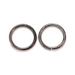 Gunmetal Brass Jump Rings, Open Jump Rings, with Smooth Joining Ends, Cadmium Free & Lead Free, Gunmetal, 7x1mm, 18 Gauge, Inner Diameter: 5mm, Hole: 5mm, about 4166pcs/500g