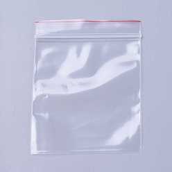 Clair Sacs à fermeture zip, sacs refermables, joint haut, sacs de sac auto-scellants, clair, 25x17 cm, épaisseur unilatérale : 2.3 mil(0.06mm)