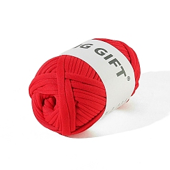 Roja Hilo de tela de poliéster, para tejer hilo grueso a mano, hilado de tela de ganchillo, rojo, 5 mm, aproximadamente 32.81 yardas (30 m) / madeja