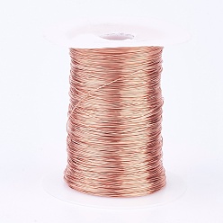 Raw(Unplated) Eco-Friendly Round Copper Wire, Copper Beading Wire for Jewelry Making, Long-Lasting Plated, Raw(Unplated), 26 Gauge, 0.4mm, about 1706.03 Feet(520m)/500g