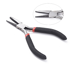 Carbon Steel Carbon Steel Jewelry Pliers, Round Nose and Flat Forming Pliers, Polishing, One Groove Side, Size: about 12cm long, 7cm wide, 1cm thick