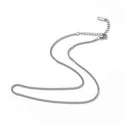 Color de Acero Inoxidable 304 collar de cadena de eslabones de acero inoxidable para hombres y mujeres, color acero inoxidable, 15.87 pulgada (40.3 cm)