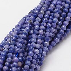 Sodalite Sodalites naturelles brins de perles, ronde, 2mm, trou: 0.5mm, environ 190 pcs/chapelet