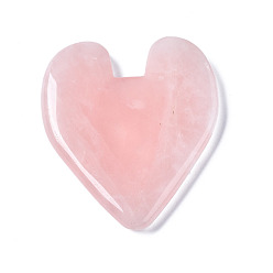 Розовый Кварц Натуральный розовый кварц сердце гуаша камень, инструмент для массажа со скребком гуа ша, для спа расслабляющий медитационный массаж, 73~75x65~66x5.5~8.5 мм