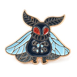 Colorful Winged Insect Enamel Pin, Golden Alloy Brooch for Backpack Clothes, Colorful, 24.5x30x1.5mm