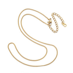 Золотой 304 ожерелья нержавеющей стали, обуздать цепи ожерелья, золотые, 16.14 дюйм (41 см)