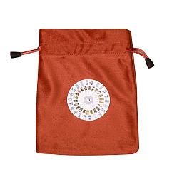 Human Tarot Card Storage Bag, Velvet Tarot Drawstring Bags, for Witchcraft Wiccan Altar Supplies, Rectangle, Human Pattern, 180x140mm