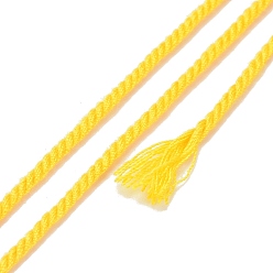 Золотистый Хлопок шнур, плетеная веревка, с бумажной катушкой, для настенного крепления, ремесла, Подарочная упаковка, золотые, 1.5 мм, около 21.87 ярдов (20 м) / рулон