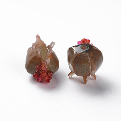 Camel Plastic Beads, Pomegranate, Camel, 15~16x15.5~17x13~14mm, Hole: 1.4mm