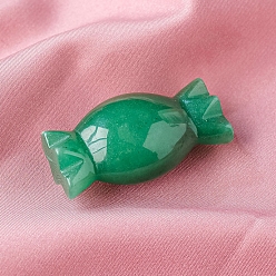 Зеленый Авантюрин Украшения из натурального зеленого авантюрина, фигурка из энергетического камня Рейки, форма конфет, 50 мм
