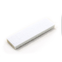 Blanc Bandes de fibres teintées bord cuir, accessoires d'artisanat en cuir pour rouleau à peinture, blanc, 10x3x1 cm