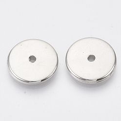Платина CCB пластиковые шарики, плоско-круглые, платина, 18x3 мм, Отверстие : 2.5 мм , около 600 шт / 500 г