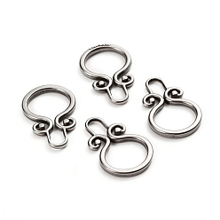 Platinum 304 Stainless Steel Toggle Clasps Parts, Ring, Stainless Steel Color, 22.5x15x2mm, Hole: 6x3.5mm, inner diameter: 11mm