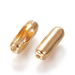 Золотой 304 нержавеющей стали соединения шаровой цепи, золотые, 11x4 мм, подходит для шариковой цепи 3.2 мм