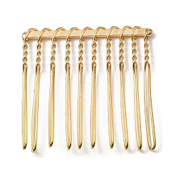 Light Gold Iron Hair Comb Findings, Light Gold, 35.5~36.5x36~38.5x3~4mm