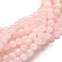Quartz Rose Naturelle quartz rose rond rangées de perles, 4mm, Trou: 0.9mm, Environ 90 pcs/chapelet, 15 pouce