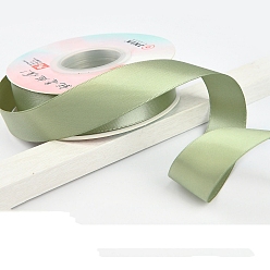 Dark Sea Green 18M Polyester Double Face Satin Ribbons, Garment Accessories, Gift Wrapping Ribbon, Dark Sea Green, 1 inch(25mm), about 19.69 Yards(18m)/Roll