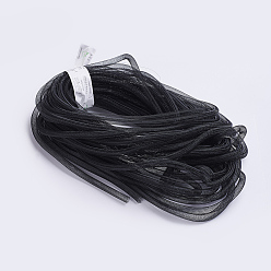 Negro Cordón de hilo de rosca neto plástico, negro, 10 mm, 30 yardas