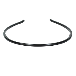 Noir Accessoires pour cheveux pc bandes de cheveux en plastique, avec des dents, noir, 145x125x4mm